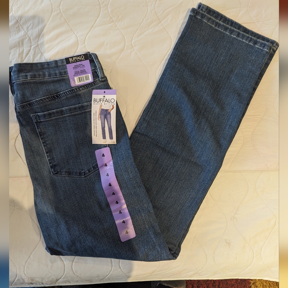 Sz 4 Buffalo Women's High Rise Straight Leg Jeans